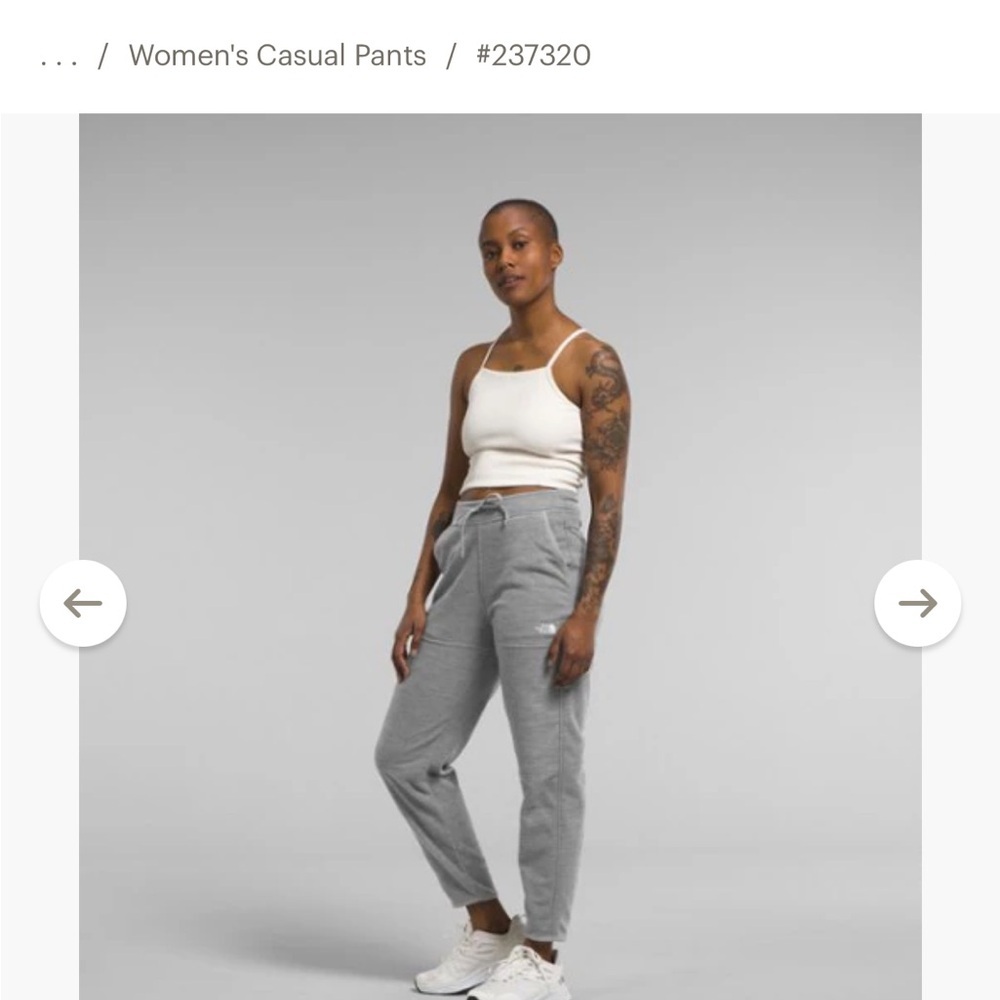 The North Face Heather Gray Fleece Pants - Picture 6 of 6